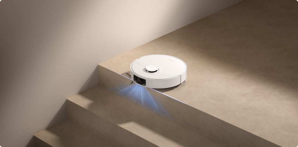 Dreame D20 Pro Plus wykrywa schody podczas sprzątania