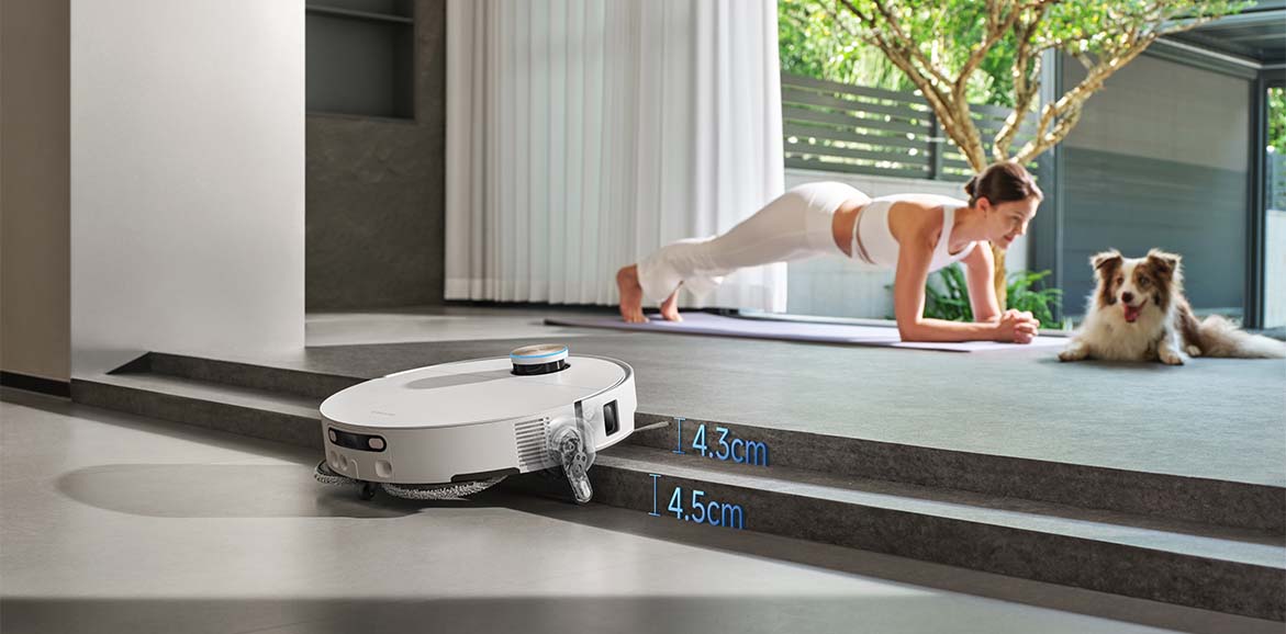 Dreame X60 Ultra Complete překonávání překážek