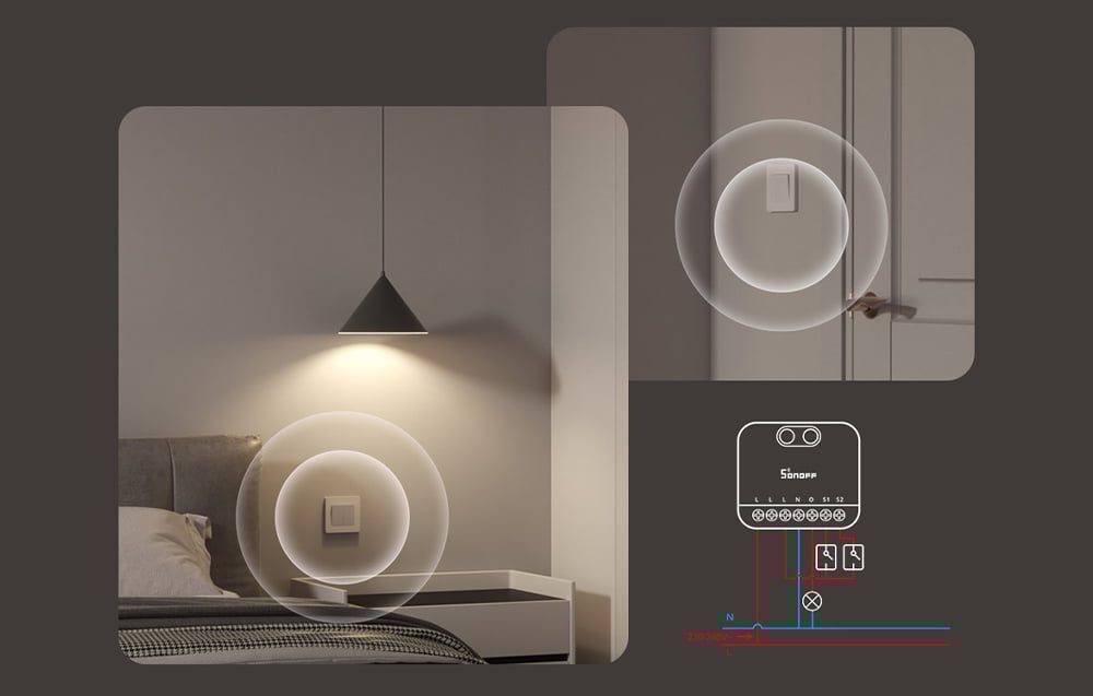 Inteligentny ściemniacz Sonoff służący jako ściemniacz i wzmacniacz sygnału