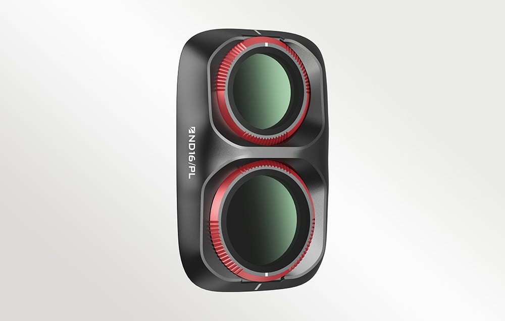 Freewell Osmo Pocket 4P ND16 ND/PL szűrő fekete színben, fehér háttér előtt