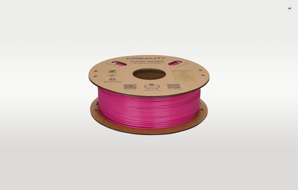 CREALITY HYPER PLA filament on a gray background